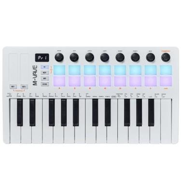 Imagem de Teclado M-Vave SMK25 II Controlador Midi 25 Teclas 16 Pads