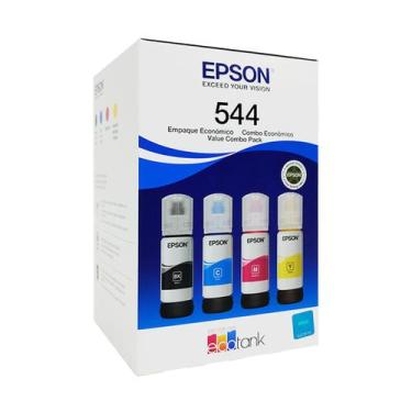 Imagem de Kit Refil de Tinta Epson 544, Preto/Magenta/Ciano/Amarelo, 65ml - T544
