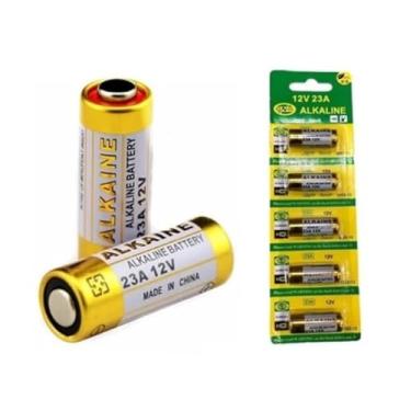 Imagem de Bateria Alcalina Pilha 23A 12V 05 Unidades Para Portão/Controle/Alarme