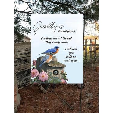 Imagem de Bandeira Goodbyes are not Forever Garden #G1716 12x18 - Dupla face - Alta qualidade