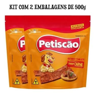 Imagem de Bifinho Petiscão Mastigável Sabor Carne Tablete 1kg