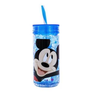Imagem de Copo Infantil Menino Gel Congelante Com Canudo Mickey 350ml - Disney, 