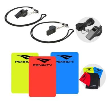 Imagem de Kit Penalty Cartão Arbitro + Apito de Plástico
