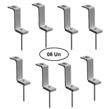 Imagem de Estrutura Suporte Z Fixador Placa Painel Solar Alumínio E - Perfil Mas