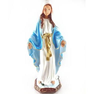 Imagem de Imagem De Nossa Senhora Das Graças Gesso 30 Cm - Evangelize, 30 cm