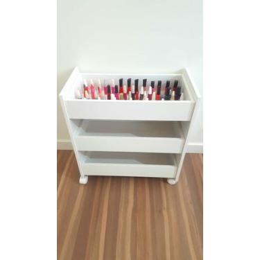 Imagem de Carrinho de Manicure em MDF Organização e Praticidade para Profissiona