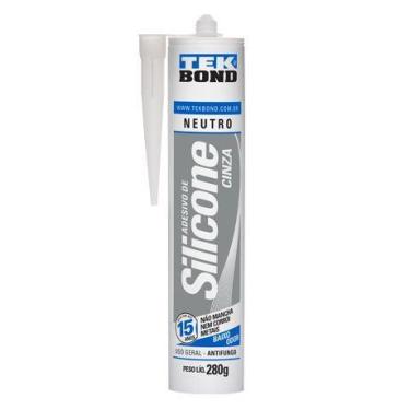 Imagem de Silicone Neutro Cinza 280g - Tekbond - NÃO ESPECIFICADO