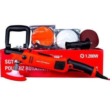 Imagem de Politriz Rotativa Sigma Tools Red Shine 1200w 110v 220v M14 Sgt + Mini