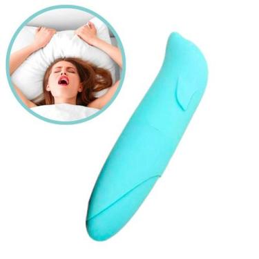 Imagem de Vibrador Ponto G Aveludado Formato Golfinho Azul Claro - Hot Pepper