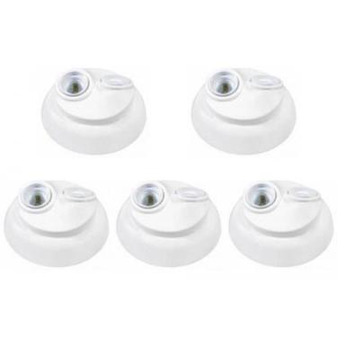 Imagem de Kit C/5 - Plafonier Pvc Perlex Branco Soquete Duplo 225/1