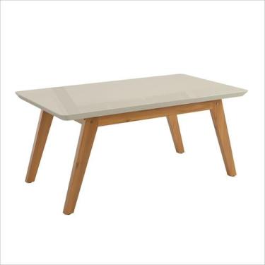 Imagem de Mesa de Centro Retangular Sala de Estar Prism Off White - Patrimar Móv