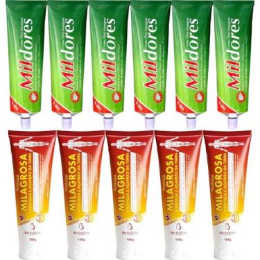 Imagem de Kit 6 Creme Para Massagem Mil Dores 100g + 5 Pomada Massageadora Milag