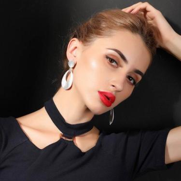 Imagem de Brinco Festa Feminino Delicado Dangle Feminino Vazado Pedra - ANJO DA 