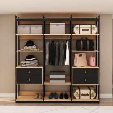 Imagem de Guarda Roupas Closet 4 gavetas 1 Cabideiro e 6 prateleiras CB0080 Linh