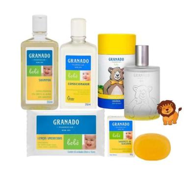 Imagem de kit Granado Bebê shampoo + condicionador + Colônia + Sabonetes e Lenço
