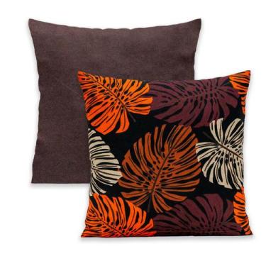 Imagem de Kit 2 Capas de Almofada 40x40cm Zíper Gorgurinho Lisa e Estampada - BE