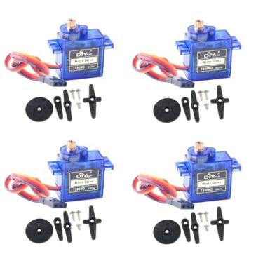 Imagem de RCmall 4 Pack TS90MD 9g Micro Digital Servo 360 Degree Continuous Rotation Full Metal Gear RC Servo for RC Drone Smart Car PWM 500~2500usec