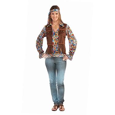 Imagem de Forum Novelties Conjunto de fantasia hippie Groovy feminino, Multi, tamanho nico