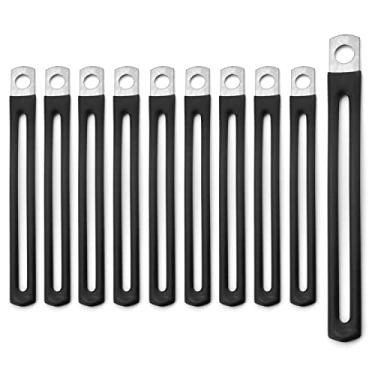 Imagem de DGHAOP 10 braçadeiras de cabo 100 x 10 x 6 mm braçadeira de fio flexível de aço carbono