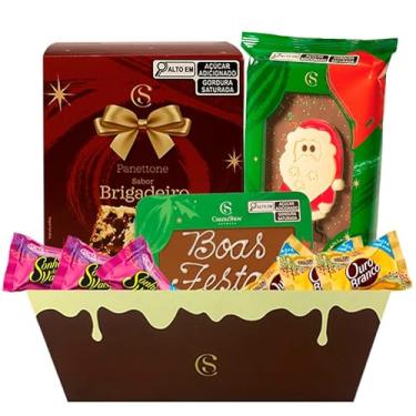 Imagem de Cesta Mini Panettone Cacau Show Chocolates para o Natal