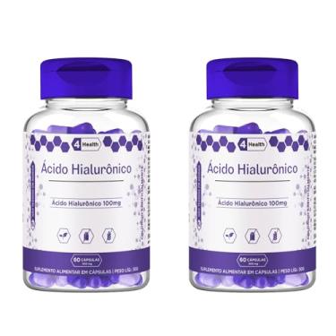 Imagem de Acido Hialuronico 100mg 60 capsulas - 4 Health - Kit 2 POTES