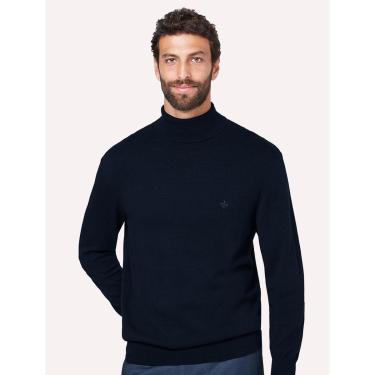 Imagem de Blusa Dudalina Masculina Tricot Cacharel Cotton Azul Marinho-Masculino