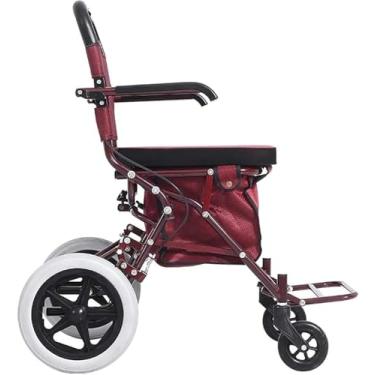 Imagem de Rollator, carrinho de compras dobrável com assento e apoio para os pés para idosos anseiam por