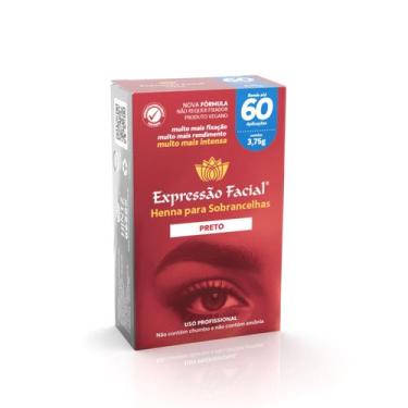 Imagem de Nova Henna Expressão Facial - Preto - 60 Aplicações (3,75g) - EXPRESSA