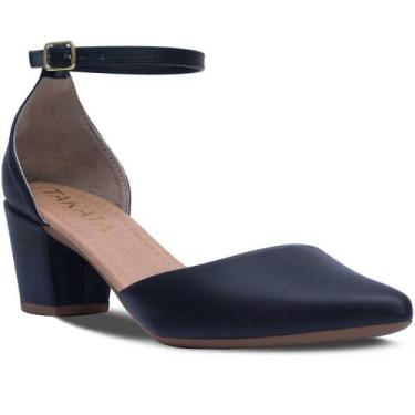 Imagem de Scarpin Feminino Salomé com Pulseira e Salto Grosso - Perfeito para To