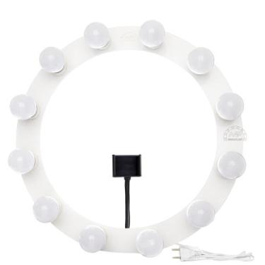 Imagem de Ring Light 12 soquetes + Tripé 1,50 Kit + suporte p/ celular - MEGAPLA