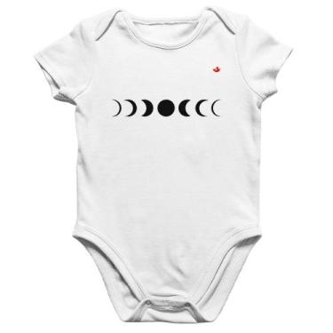 Imagem de Body Bebê Algodão Fases da Lua - Foca na Moda, Branco, M