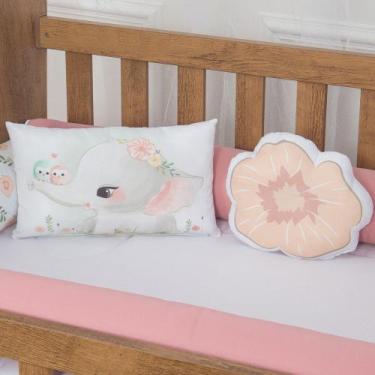 Imagem de Kit Almofadas Decorativas Infantil Elefantinha Salmão - Miguel Baby