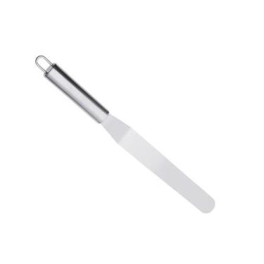 Imagem de Espatula para Bolo Confeitaria Inox Curva Reta Longa 37cm - MIMO