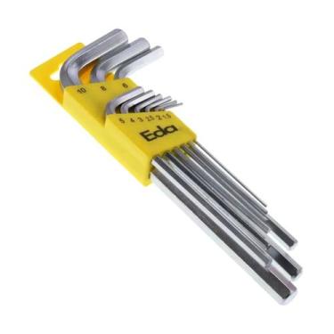 Imagem de Chave Allen Longa 1.5 A 10 Mm Jogo C/ 9 Peças Tipo L - EDA