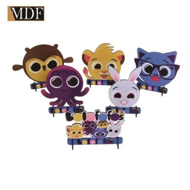 Imagem de Totens de Mesa Bololofofinho Kit com 6 Displays Aniversário Mdf Adesiv