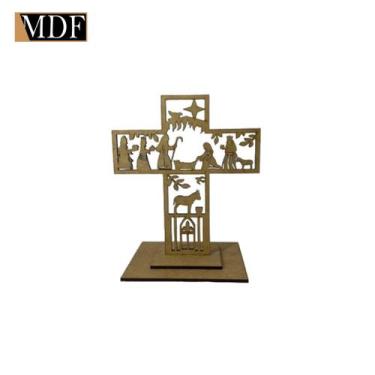Imagem de Crucifixo Presépio Base Dupla 12,7x15,3 Natal Mdf Madeira - ATACADÃO D