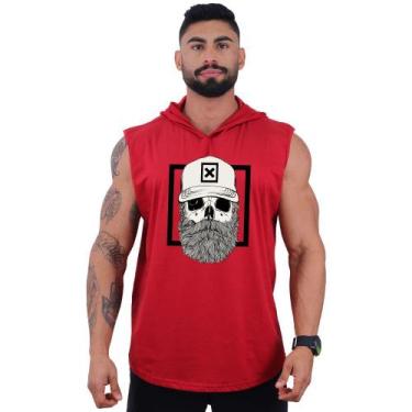 Imagem de Regata Longline com Touca Masculina MXD Conceito Caveira Lenhador, Mas