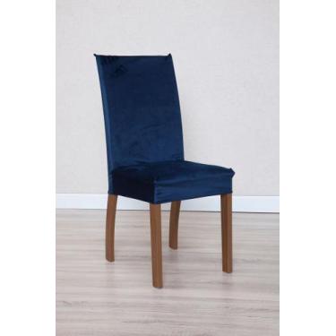 Imagem de Kit 6 Capa Para Cadeira De Jantar Em Veludo Suede Direto Da Fábrica - 
