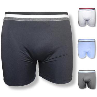 Imagem de Kit 3 Cueca Boxer Masculina Microfibra Box Sortida Rupee, P, Sortida