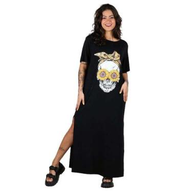 Imagem de Vestido Skull Sunflower - Deliriyou, P, Preto