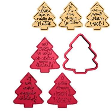 Imagem de Kit 3 Marcadores Árvore Frases Natal Jesus Amor - DOCE IMPRESSO, 9,5cm