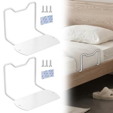 Imagem de Dolenor Rolha deslizante de colchão para moldura de cama de madeira, barra de retenção de colchão deslizante, suporte antideslizante na cama (branco, 10 cm A, pacote com 2)