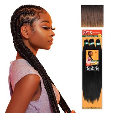 Imagem de Sensationnel Xpression prestretched braiding hair - 3x xpression 58inch kanekalon fiber flame retardant smooth yaki braid - 3x x-pression 58 inch (1 pack, 3T2/30/27)
