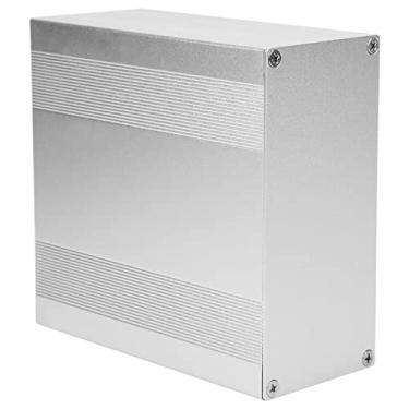 Imagem de Caixa de Alumínio Fosca Prata Gabinete Diy Analisador Amplificador Hifi Invólucro 68x145x150mm Com Seu Alumínio Compacto Profissional é de Fácil Estrutura para Aplicações