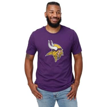 Imagem de FOCO Camiseta masculina de manga curta com logotipo do time NFL padrão, cor primária, grande