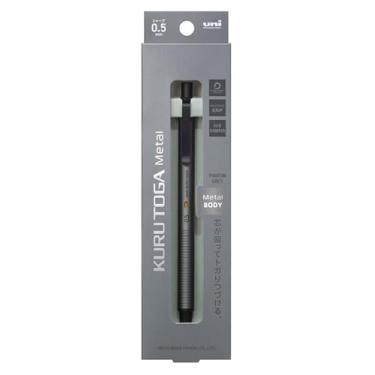 Imagem de KURUTOGA Lapiseira Mitsubishi Pencil Metal 0,5 mm cinza fantasma M5KH1P.23 com caneta esferográfica Stylus original