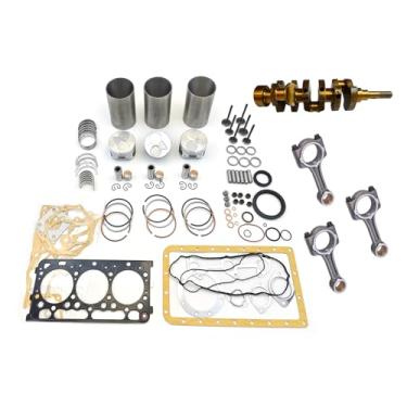 Imagem de Seapple Kit de reconstrução de revisão D902 + 3 peças biela + virabrequim compatível com motor Kubota D902
