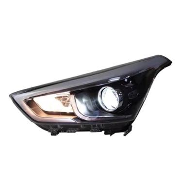 Imagem de Estilo do carro lâmpada de cabeça compatível para hyundai creta ix25 2014-2018 led farol drl hid bi xenon acessórios automóveis(Headlight Xenon)