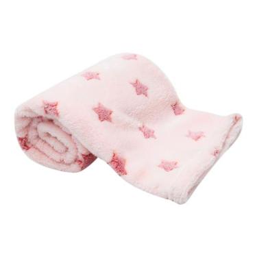 Imagem de Cobertor Mantinha para Bebê Estrelinhas Antialérgico Buba, Rosa