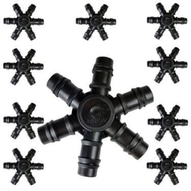 Imagem de Kit Conector Aranha Mixlife 6 Saidas Para Aeração Com10 Unidades